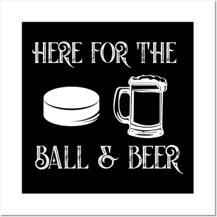 Balls & beer funny hockey alley sport drinking Posters and Art